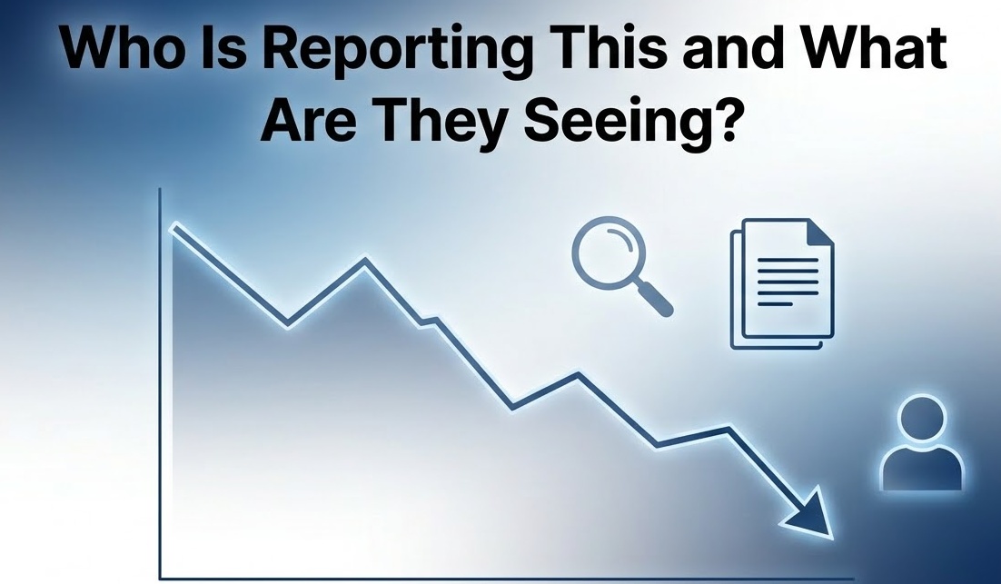 who is reporting and what are they seeing