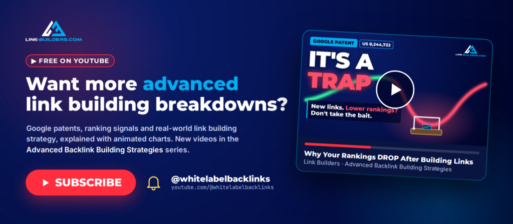 subscribe on Youtube for more advanced link building strategies and videos