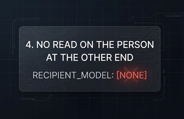 No read on the person at the other end — recipient model none